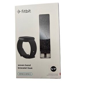 Fitbit Sense Versa 3 Woven Band Bracelet Tissé Black S/P NEW